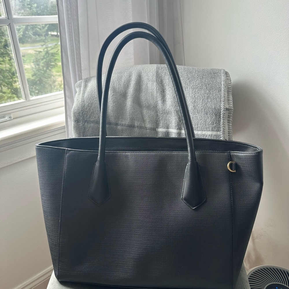 Dagne Dover Leather Work Tote Bag